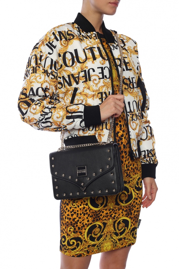 versace jeans couture logo shoulder bag